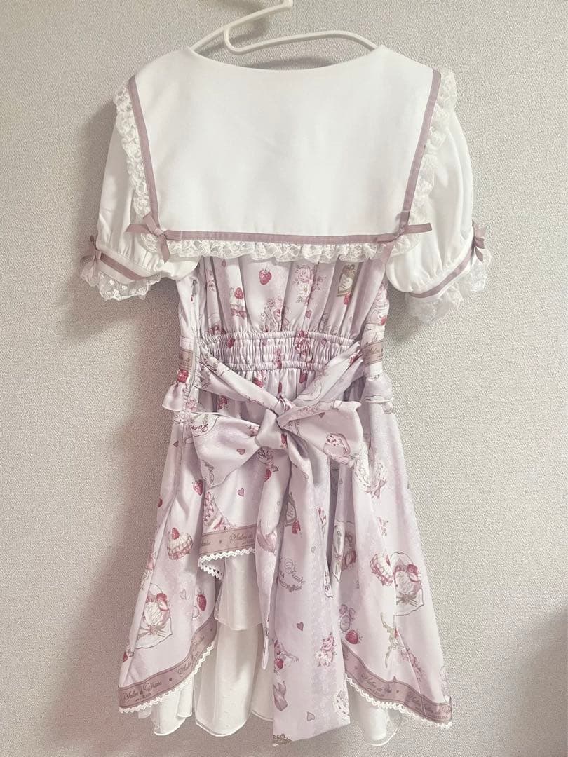 LIZLISA Salon de Fraise柄ワンピース 半袖 ピンク