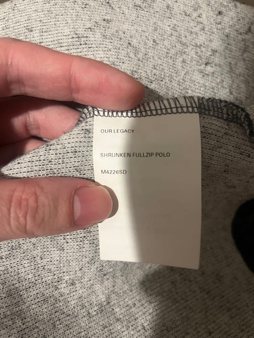 トップス Our Legacy SHRUNKEN FULLZIP POLO 46
