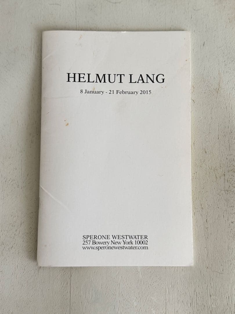 helmut lang カタログ　美術