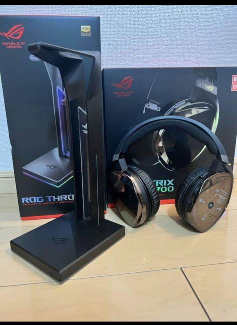 ASUS ヘッドセット ヘッドホンスタンド セット rog