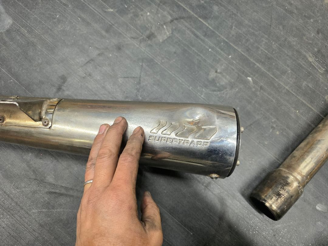 ヤマハ SR400 用 スーパートラップ　エキゾーストパイプ＆マフラー