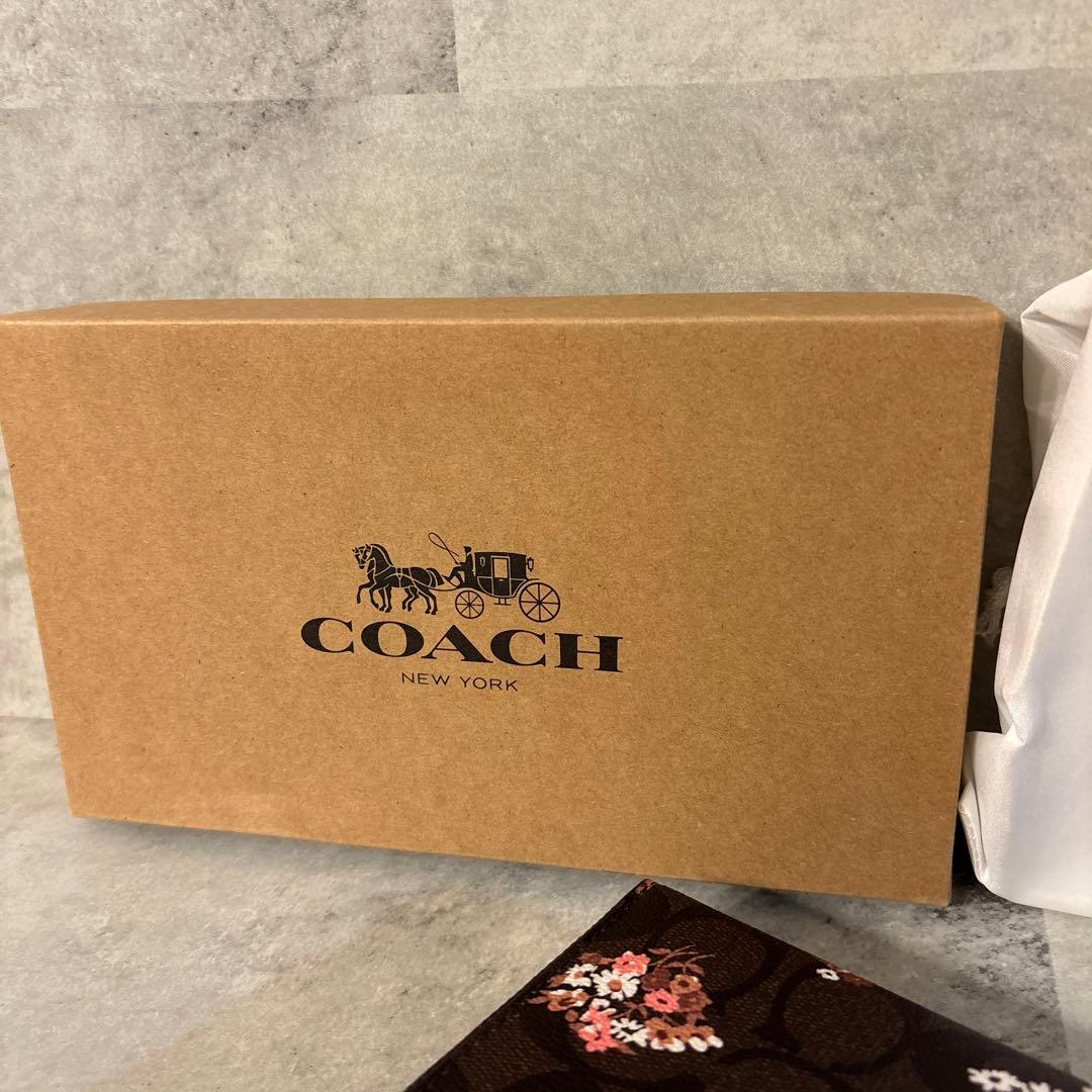 COACH 長財布 ブラウンマルチ IMBMC シグネチャー フローラルプリント