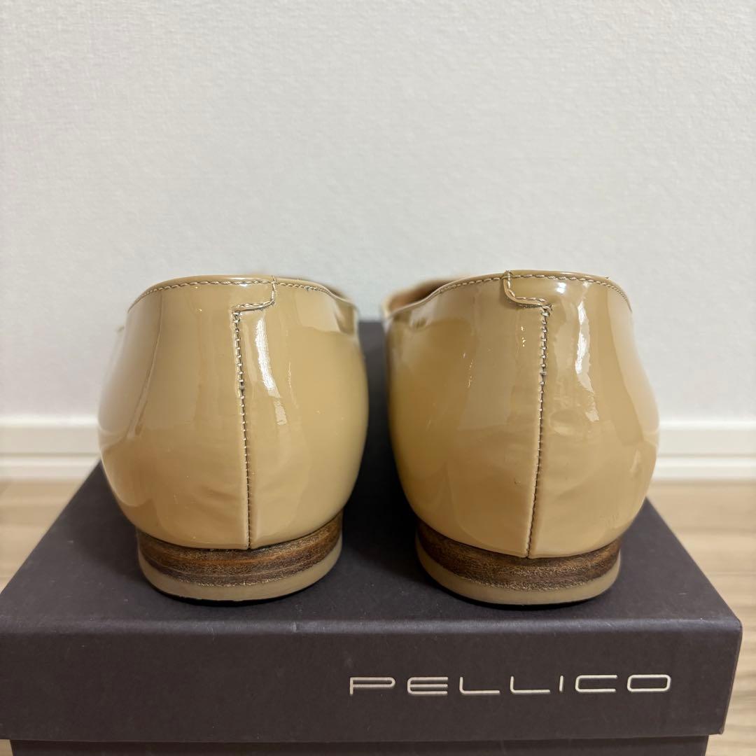 PELLICO ANIMA アネッリ エナメル パンプス 1cm ベージュ 39