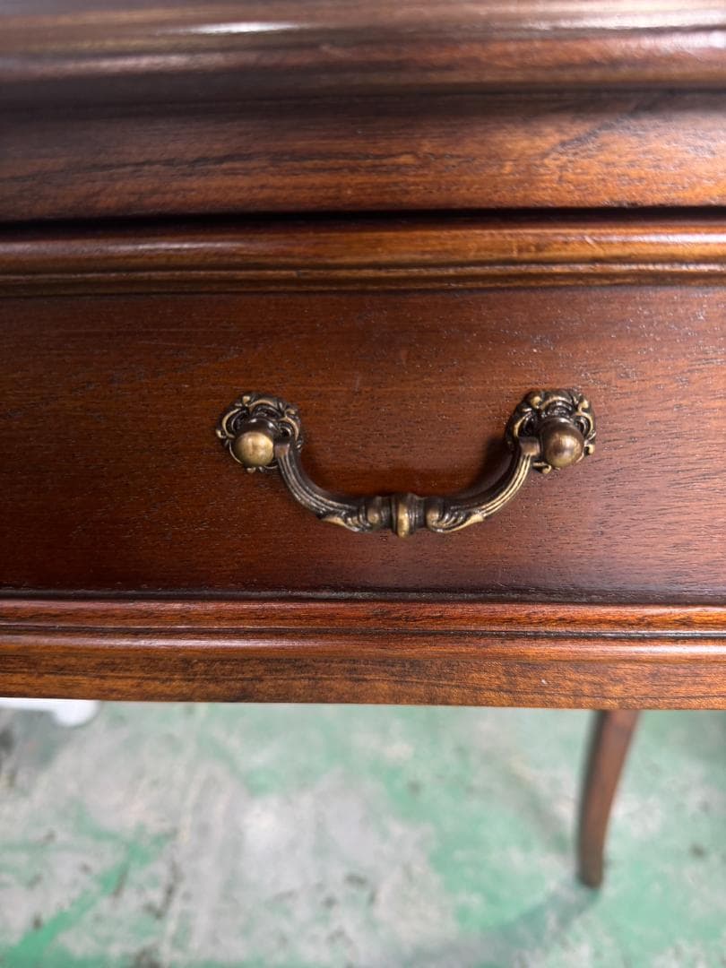 【miumiu】木製ダークブラウンデスク 3引き出し　165