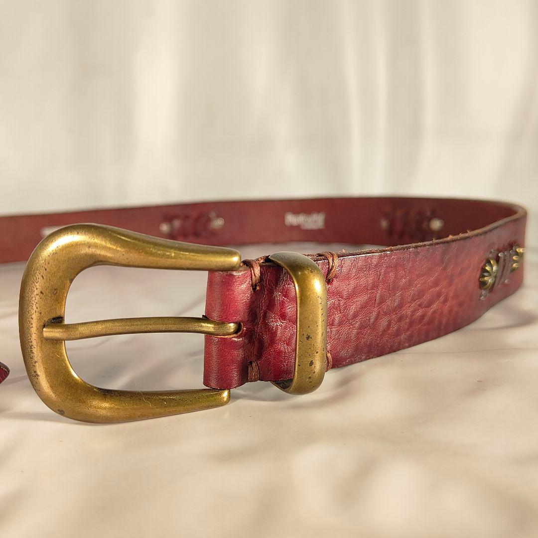 【Vintage】PUNTOVITA イタリア製　高級コンチョベルト　本革正規品
