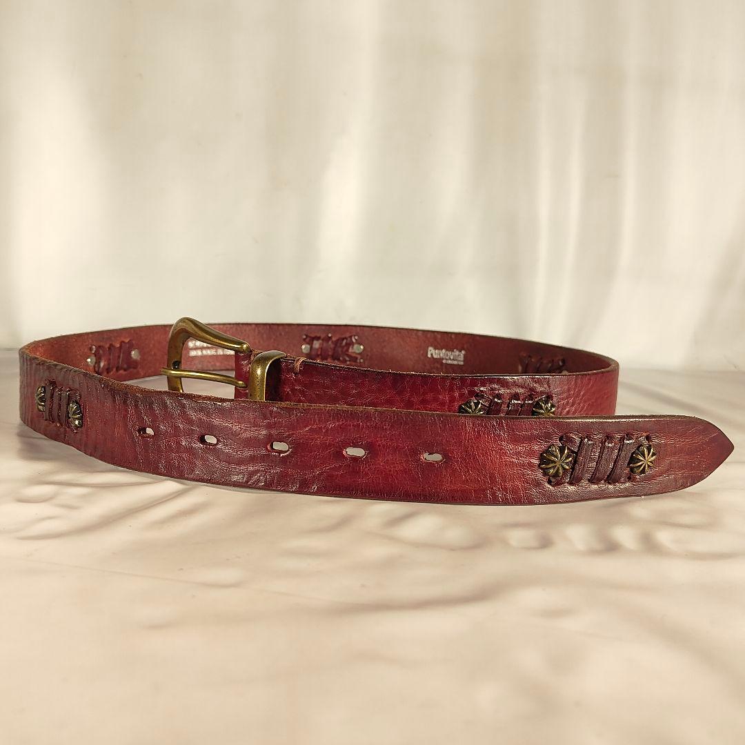 【Vintage】PUNTOVITA イタリア製　高級コンチョベルト　本革正規品