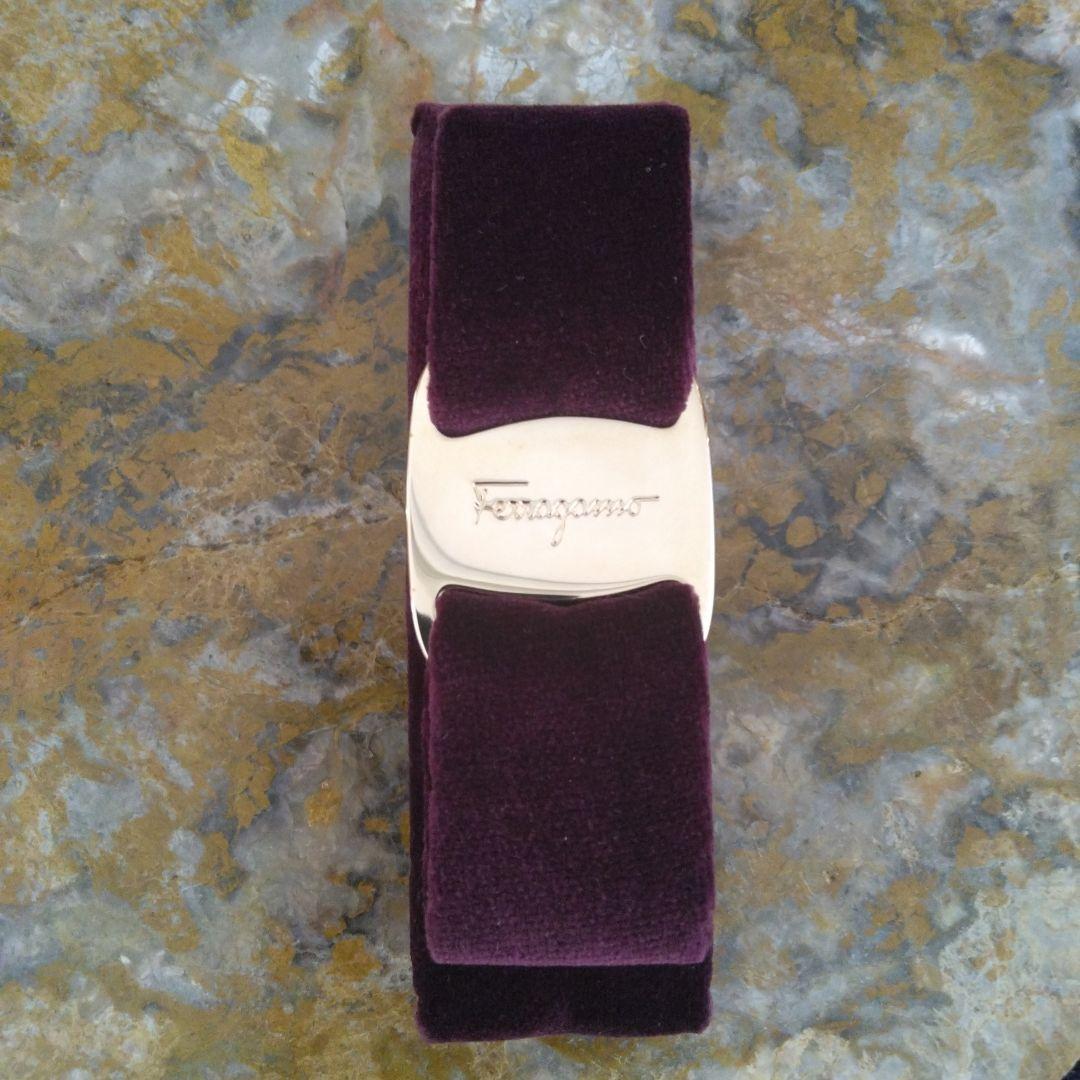 専用「レア」FERRAGAMO フェラガモ　ベロア　バレッタ　ボルドー