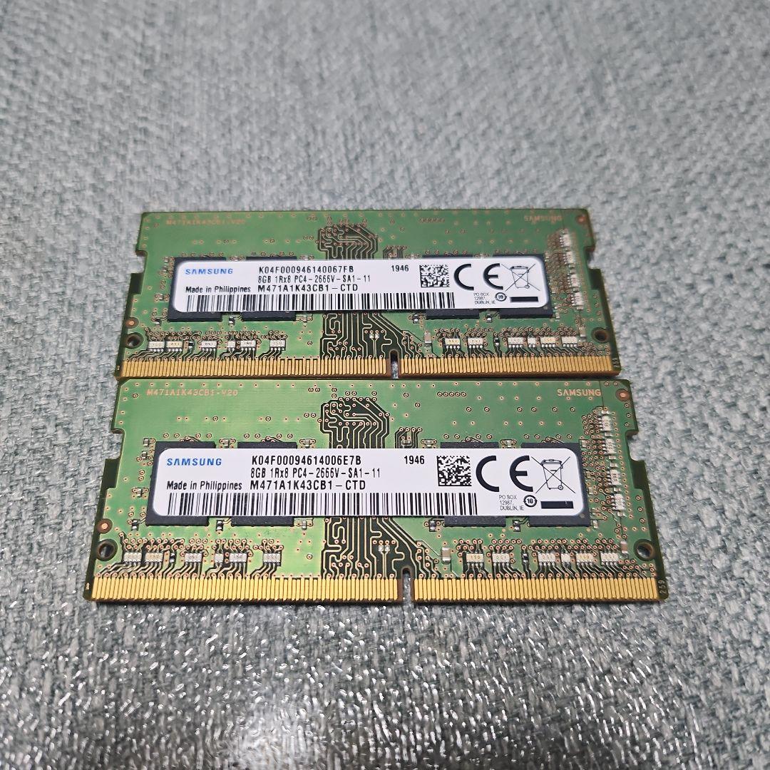 Samsung DDR4 2666vメモリ 16GB (8GB×2)
