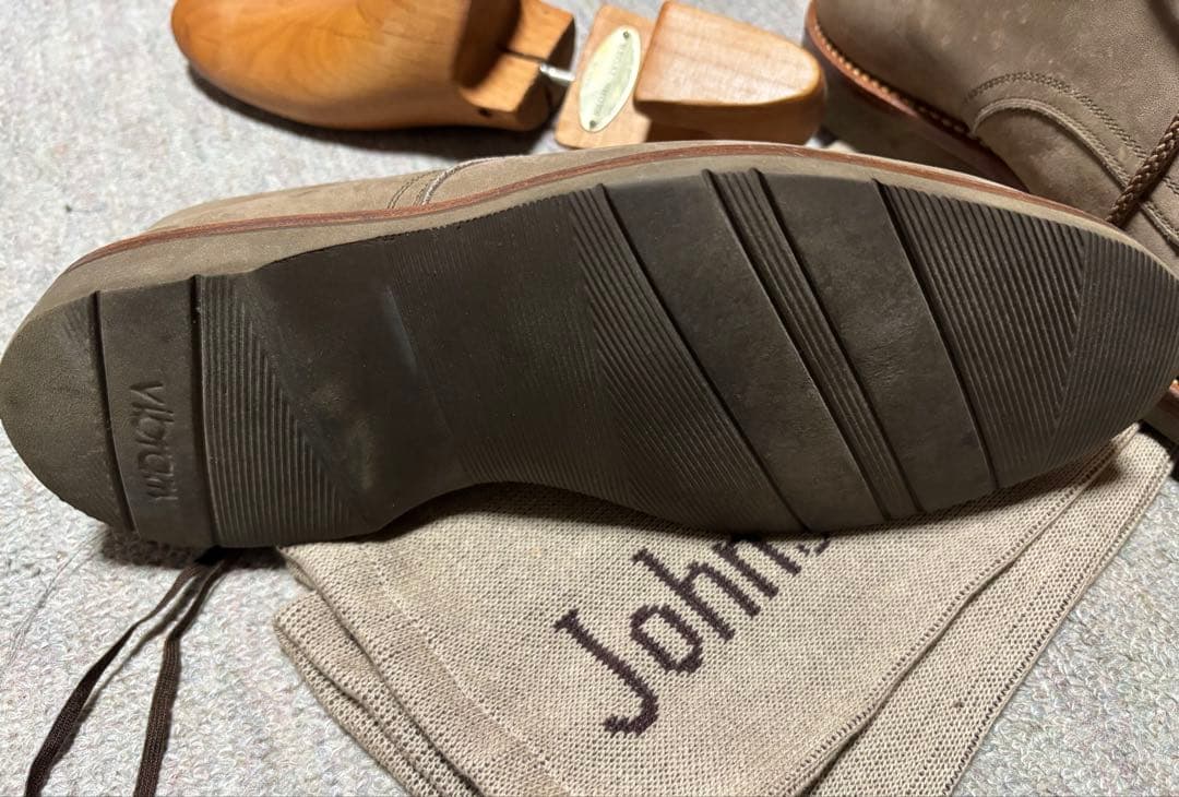 Johnston&Murphy5607vibramスウェードドレスシューズ7EE