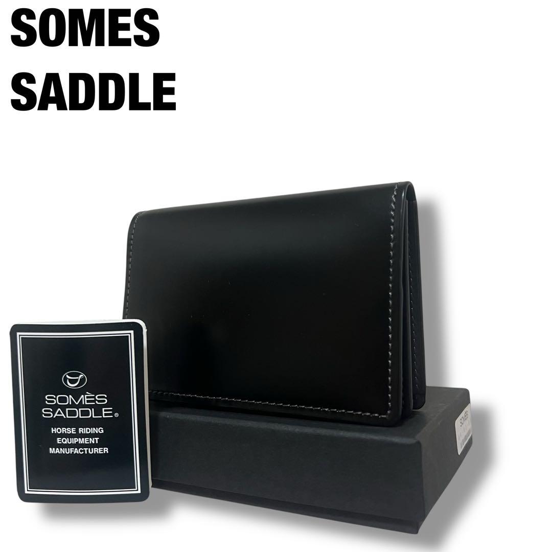 未使用 ソメスサドル カードケース コードバン レザー ブラック ハノーバー
