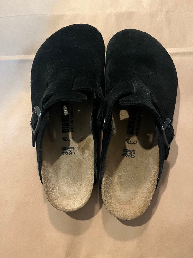 Birkenstock ブラック サボサンダル 38 箱あり