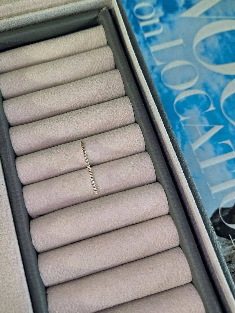 Hirotaka/GOSSAMER ロングバー ダイヤモンド ピアス