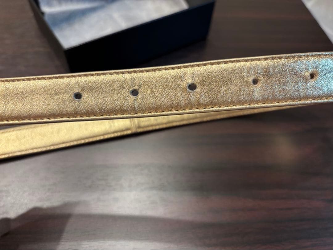 CHANEL レア　ゴールド レザー ベルト♡美品