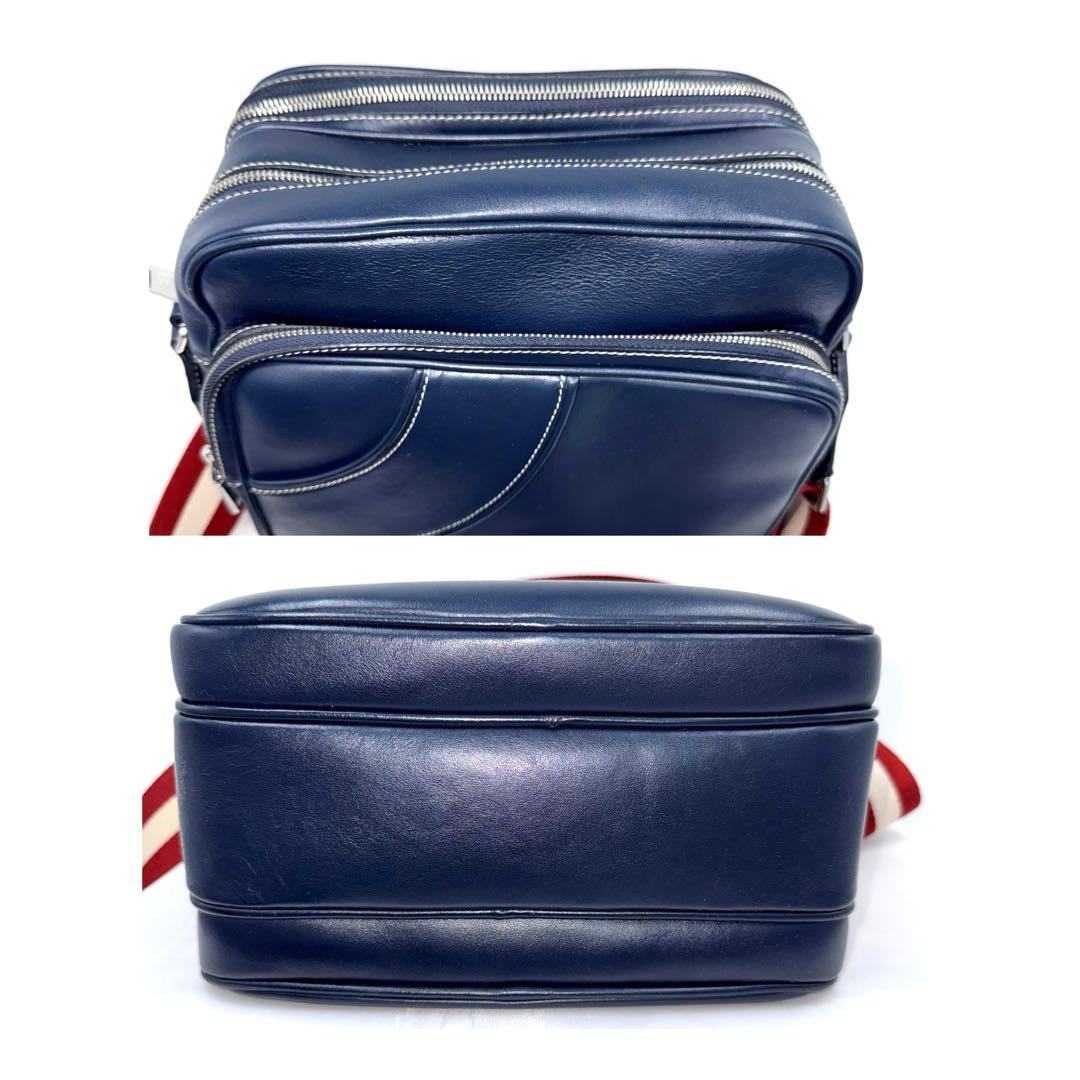 ✨美品✨BALLY バリー ショルダー トートバッグ ネイビー 近代モデル