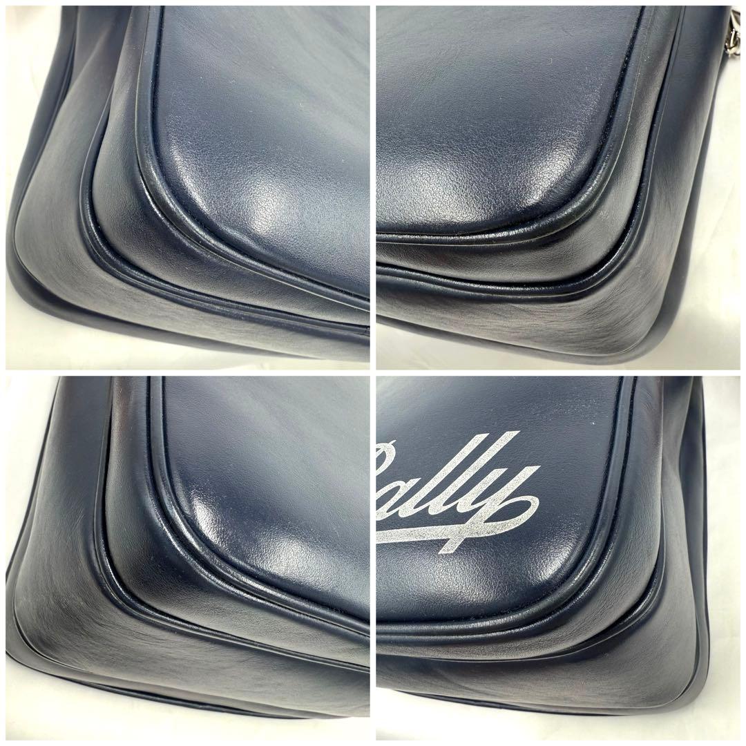 ✨美品✨BALLY バリー ショルダー トートバッグ ネイビー 近代モデル