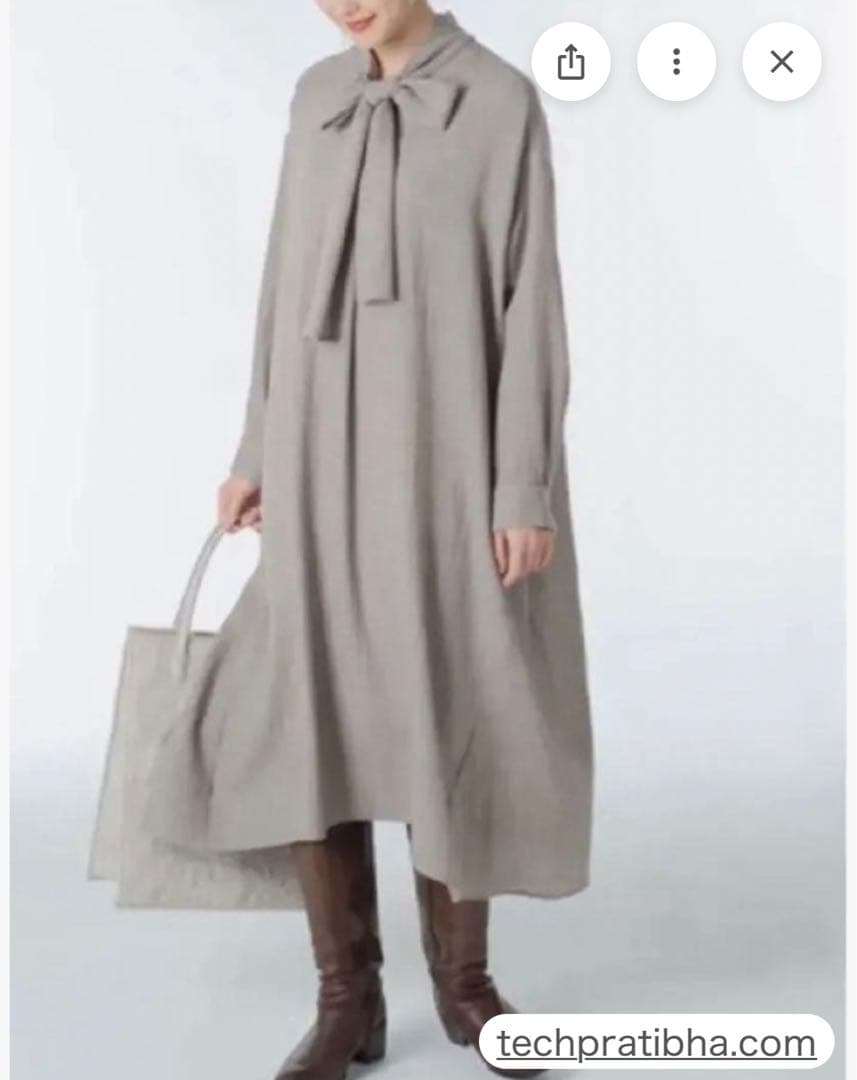 PRISTINE プリスティン ロングワンピース ヤク オーガニックコットン