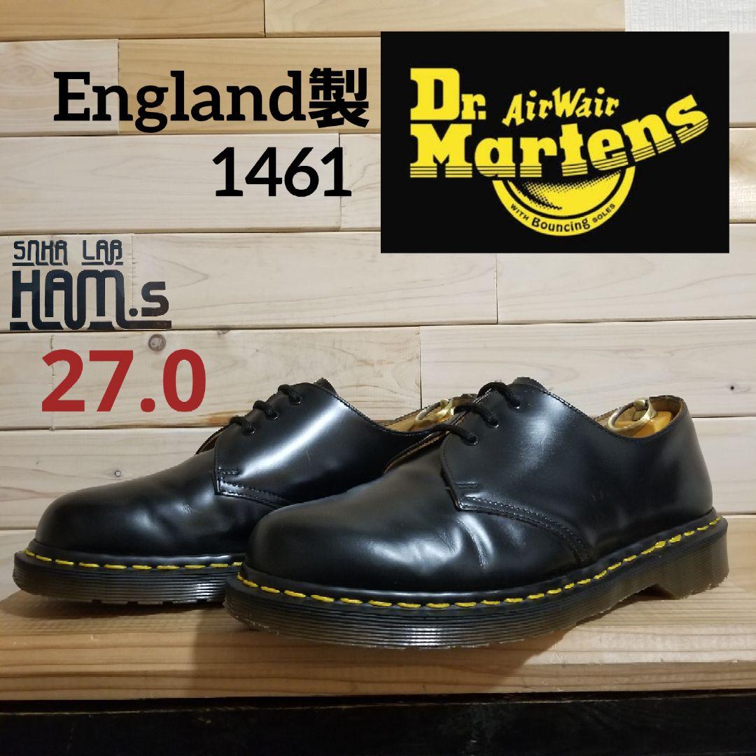 美品　Dr.martens 1461 イングランド製　3ホール　27.0　黒
