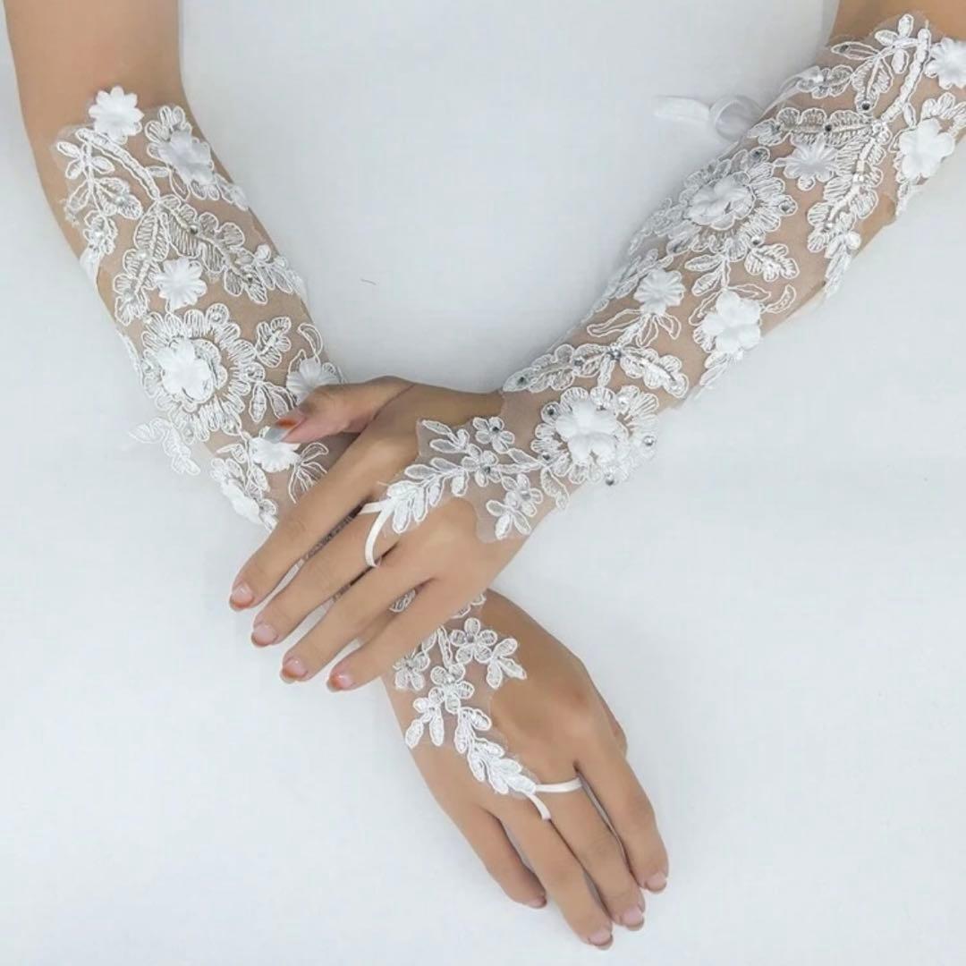 ちーたん　マーメイド　ウェディングドレス　、グローブ　アクセ　4点セット