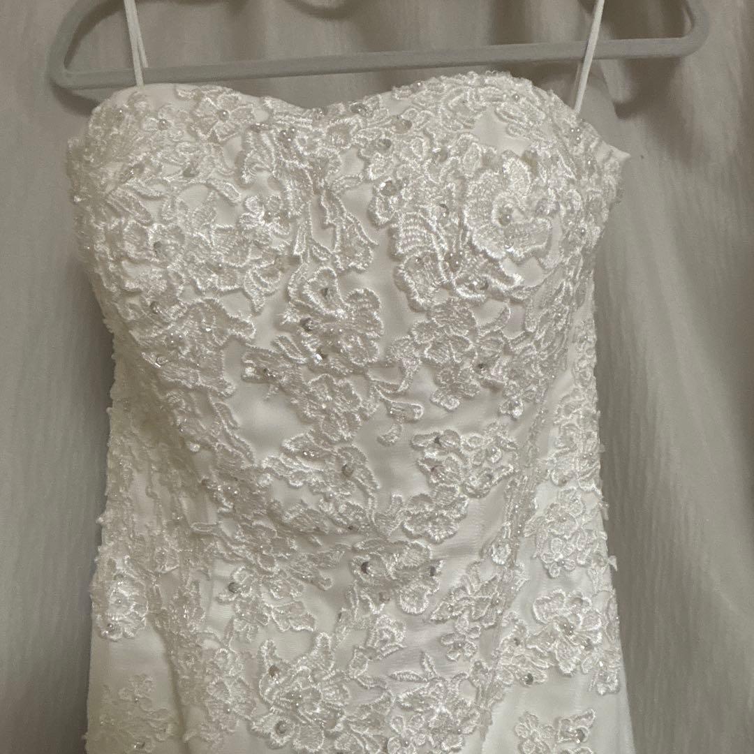 ちーたん　マーメイド　ウェディングドレス　、グローブ　アクセ　4点セット