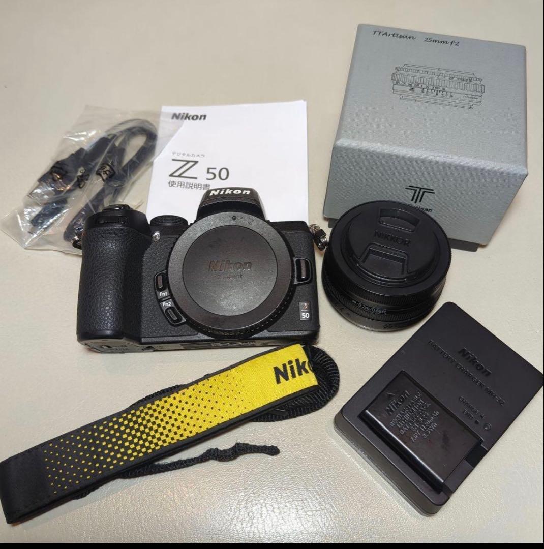 ⭐️付属品多数⭐️ Nikon Z50 16-50 VR レンズと単焦点レンズ