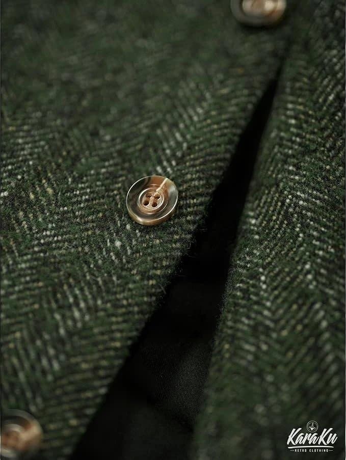 [karaku] ジャケット メンズ 冬 ウール混ツイードテーラードジャケット