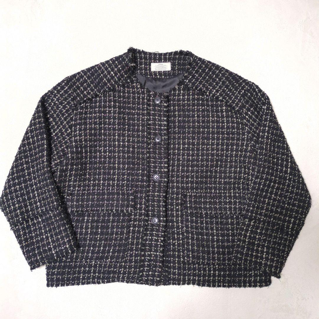 良品 ジャーナルスタンダードレリューム TWEEDクルーネックジャケット