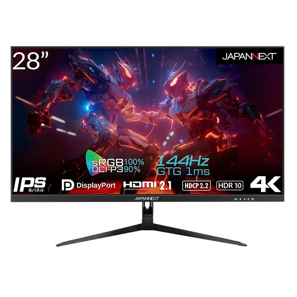 JAPANNEXT 28インチ ゲーミングモニター 144Hz 4K UHD