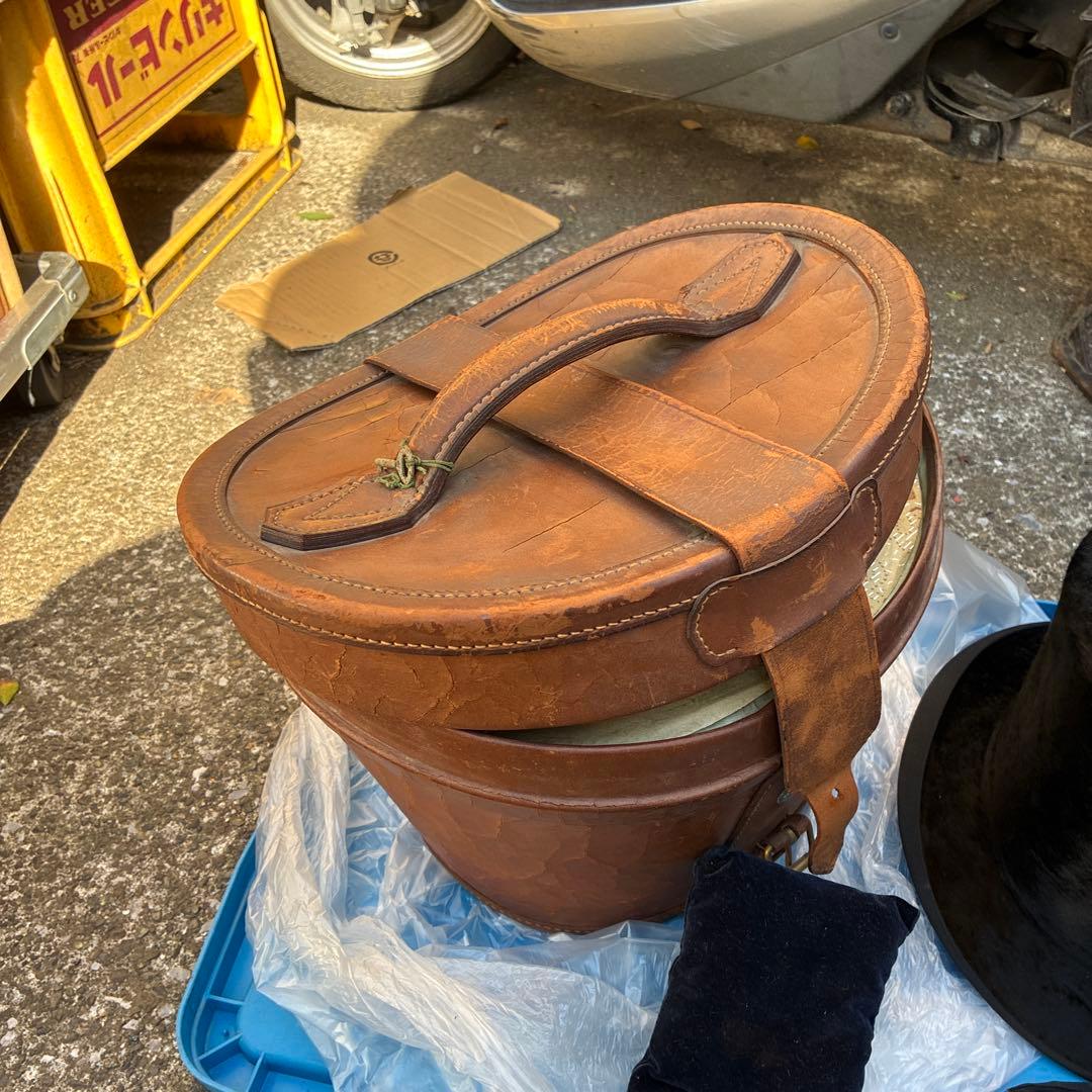 専用専用専用 イギリスアンティークレザーハットケース帽子GLYN&Coビンテージ