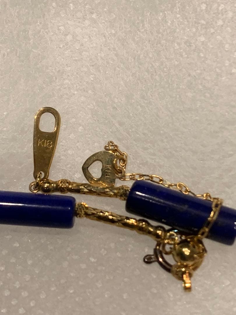 GSTV K18YG ラピスラズリ クロスミラーカットオ メガネックレス&ピアス