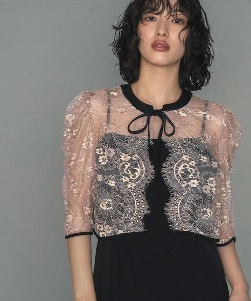 美品 GIRL ガール レースブラウス ワンピース ドレス M お呼ばれ 結婚式