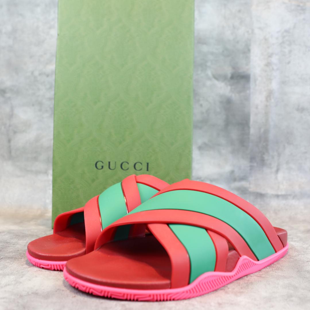 GUCCI グッチ シェリーライン ラバーサンダル メンズ