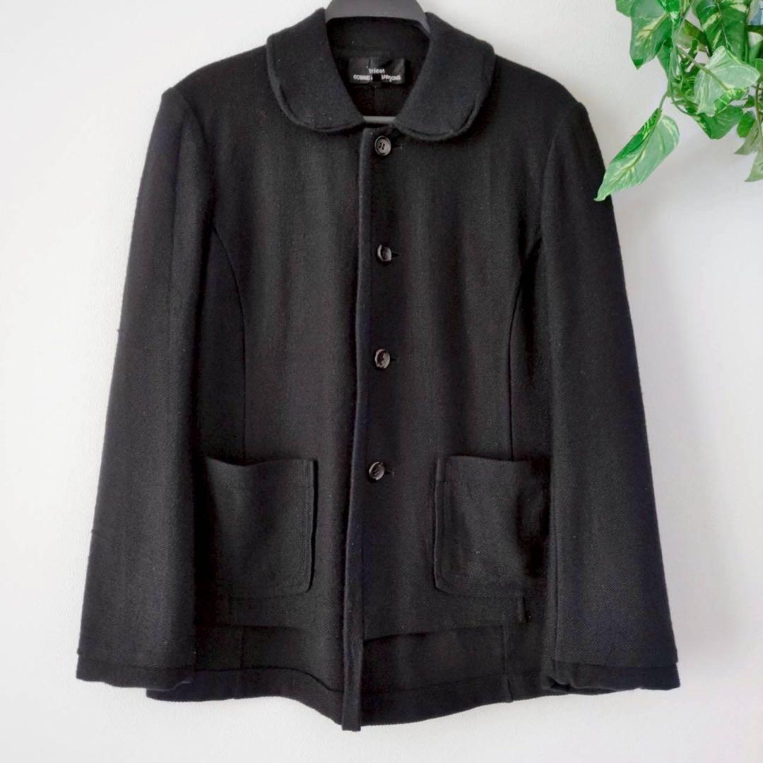 ◾︎希少◾︎ トリココムデギャルソン 丸襟 切り替え ジャケット ブラック M
