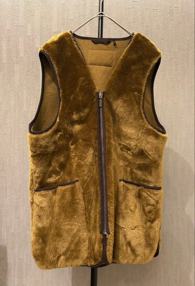 Barbour ファー素材 ジップベスト 38