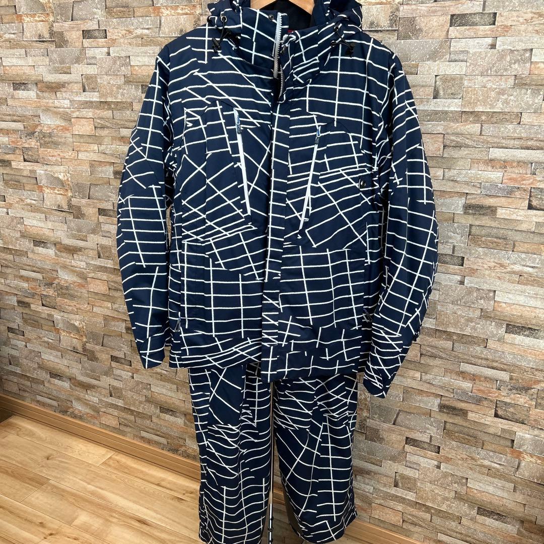 mizuno スキーウェア 上下 Mサイズ メンズ 紺 ネイビー スノーウェア