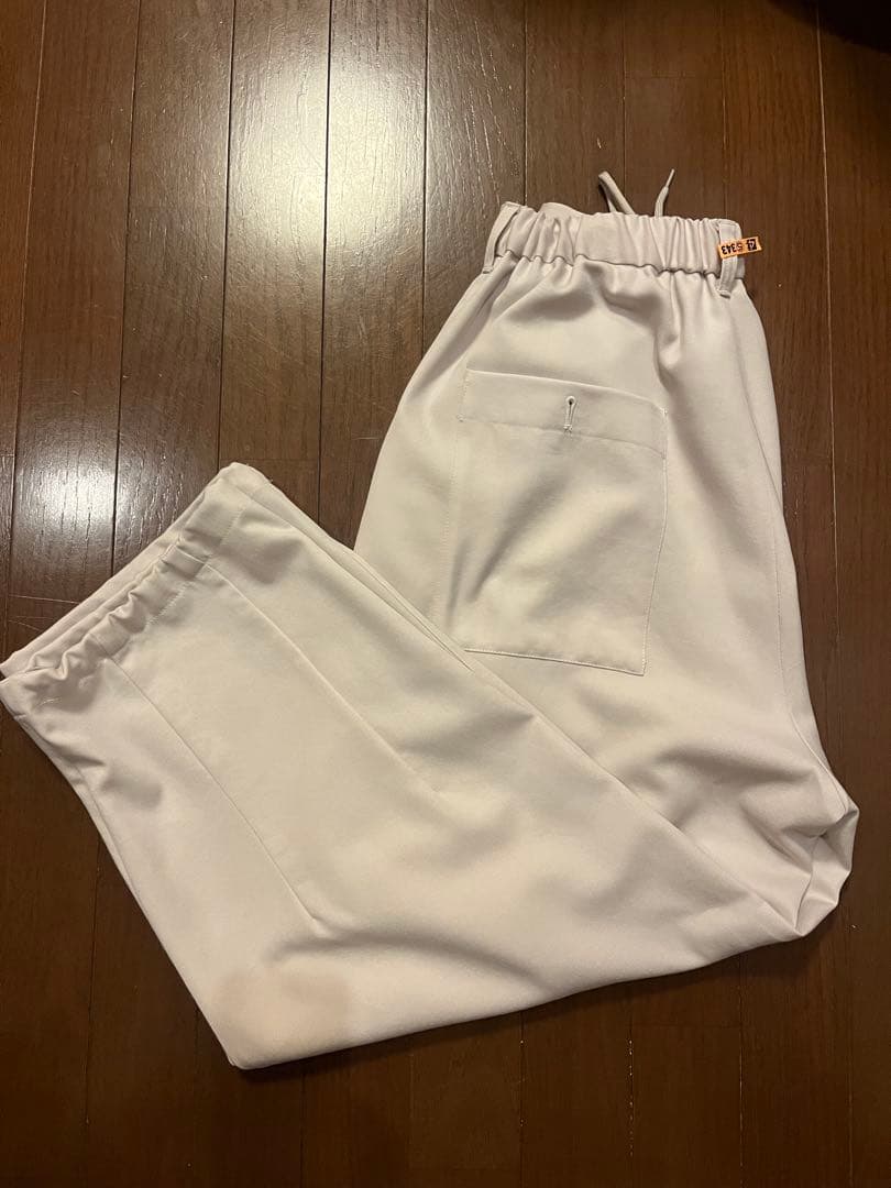 WOOL WIDE TUCK PANTS/WARM CREAM サイズ1