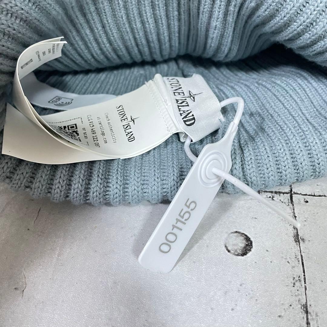 ストーンアイランド　コンパスロゴ　ビーニー ニット　ワッペン　極美品　正規品