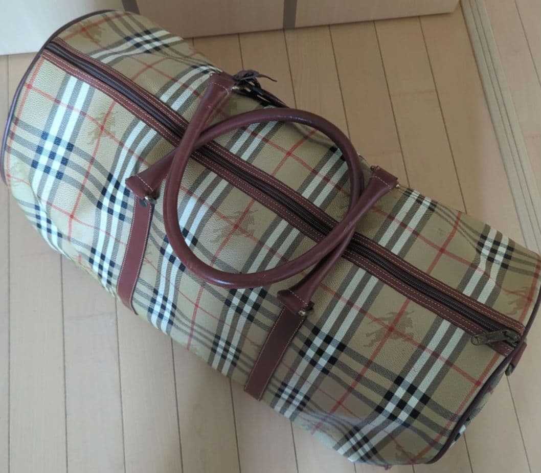 BURBERRY ノバチェック 横幅55cm大容量ボストンバッグ イタリア製