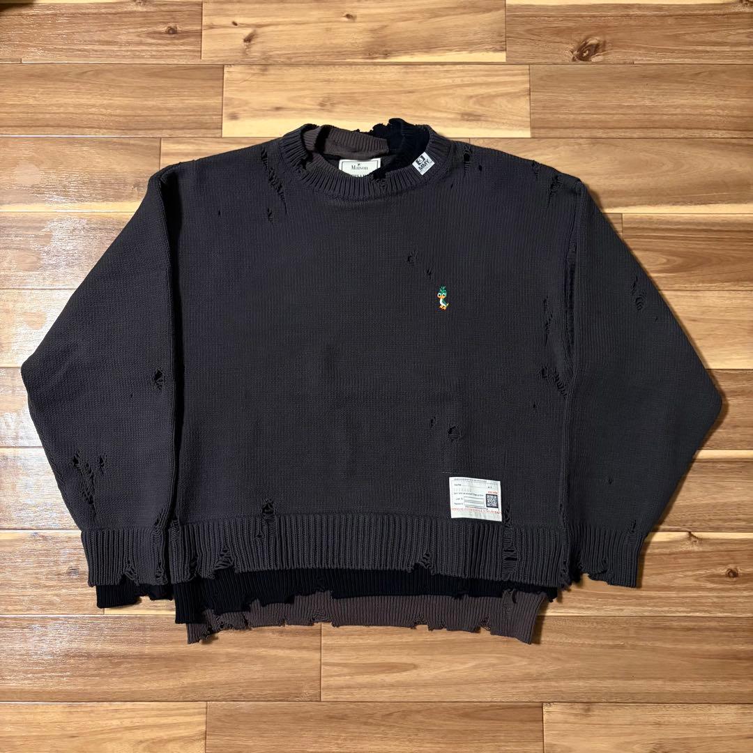 2*4様 【完売品】ミハラヤスヒロ トリプル レイヤード ニット セーター 46