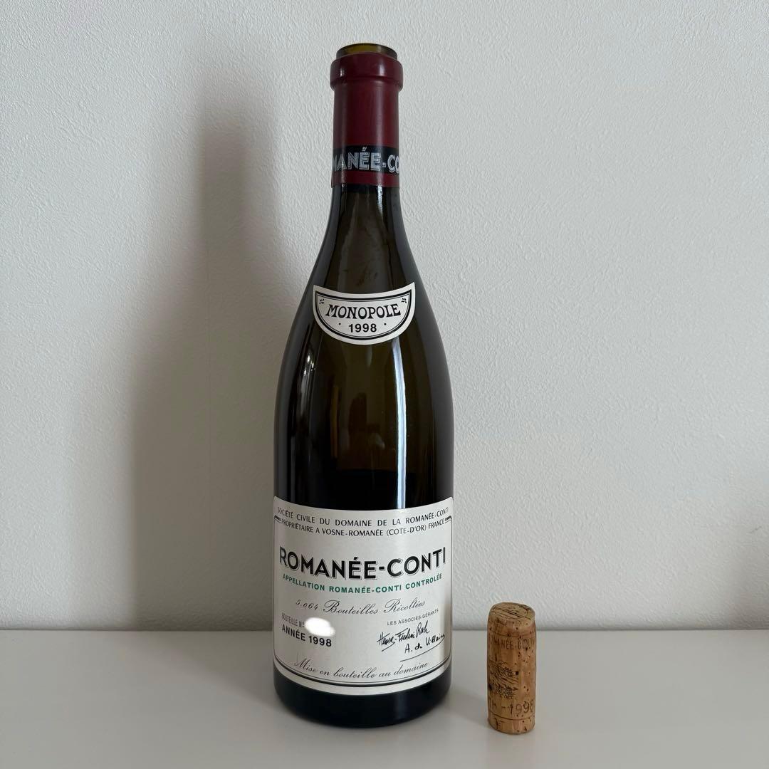 【美品】ROMANÉE-CONTI ロマネコンティ 1998 赤ワイン　空瓶