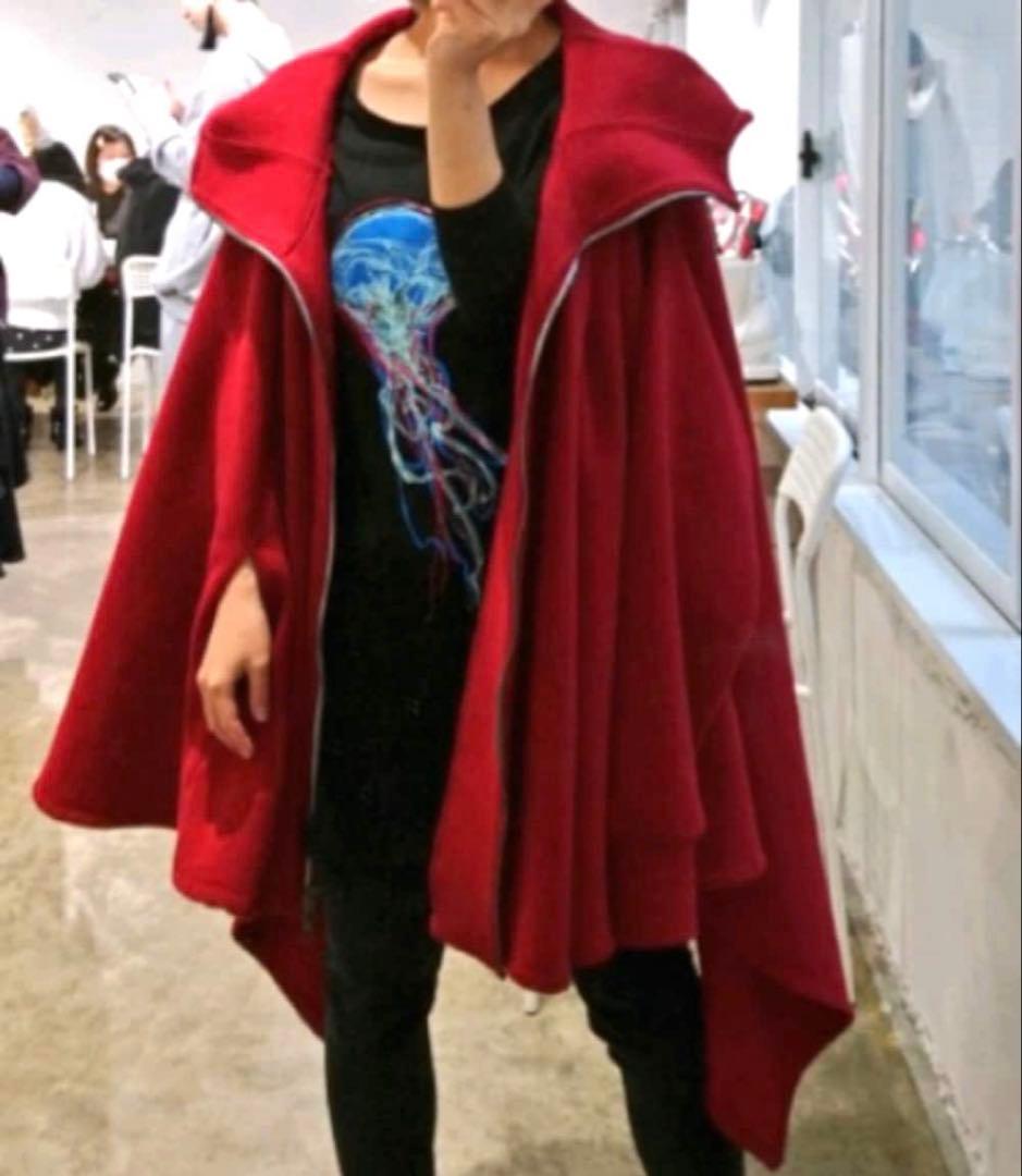 なびくパーカー赤レッド ha | za | ma ハザマhazama松井 諒祐