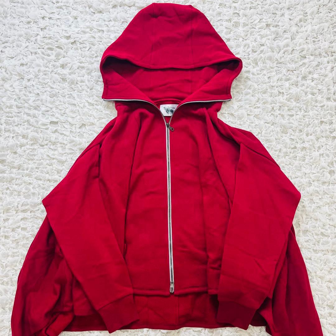 なびくパーカー赤レッド ha | za | ma ハザマhazama松井 諒祐