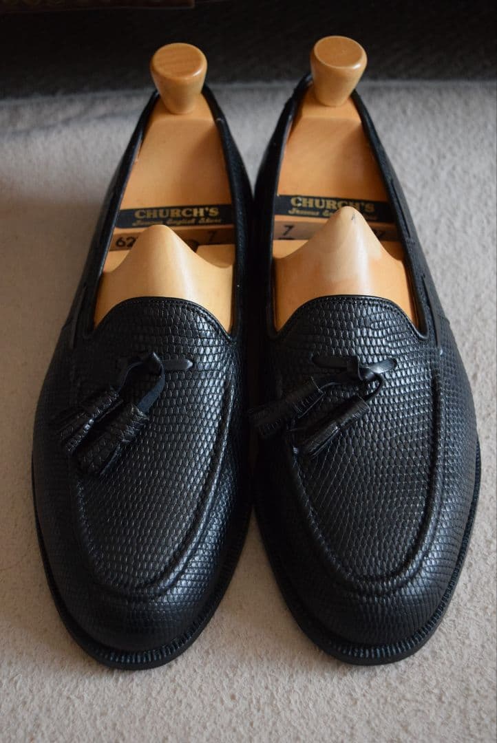 【reo】チャーチ特注 リザードローファー