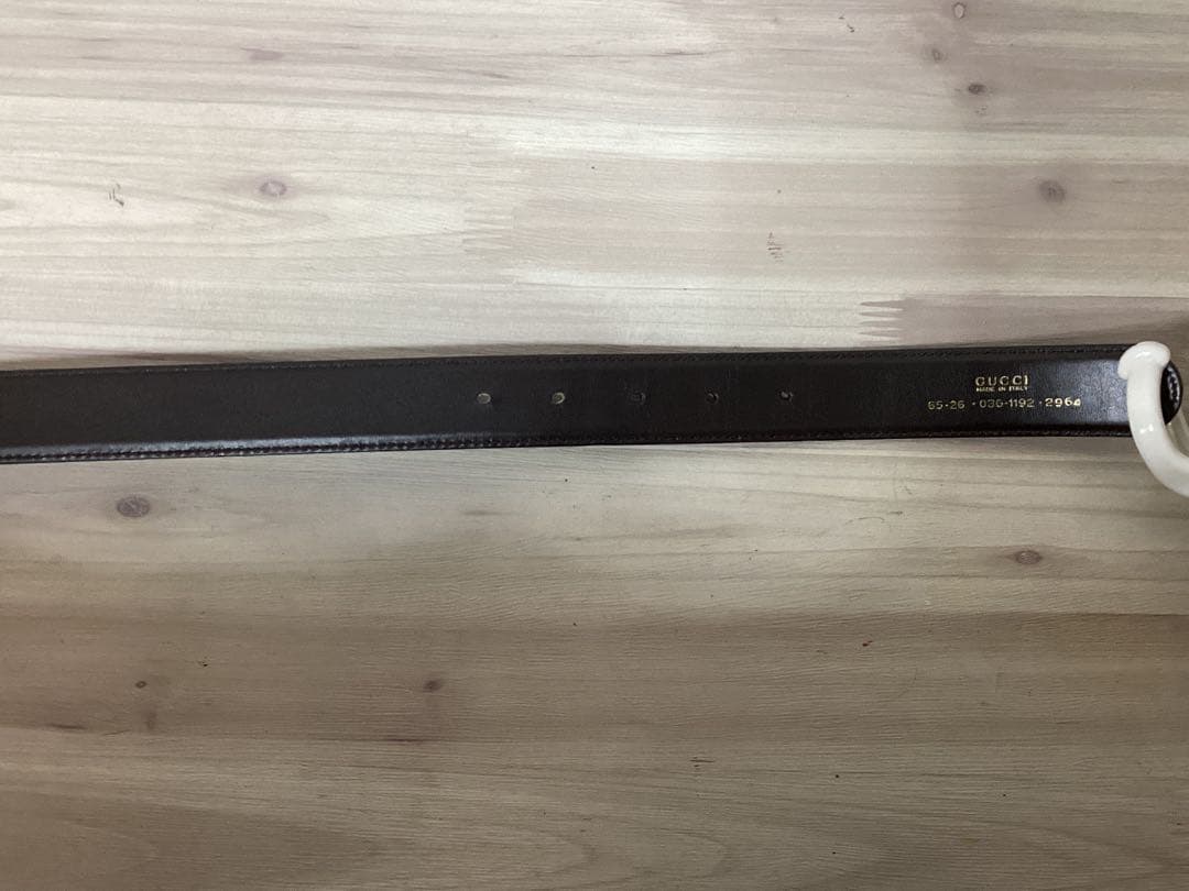 最終値下げ　美品　グッチ　レザーベルト　①