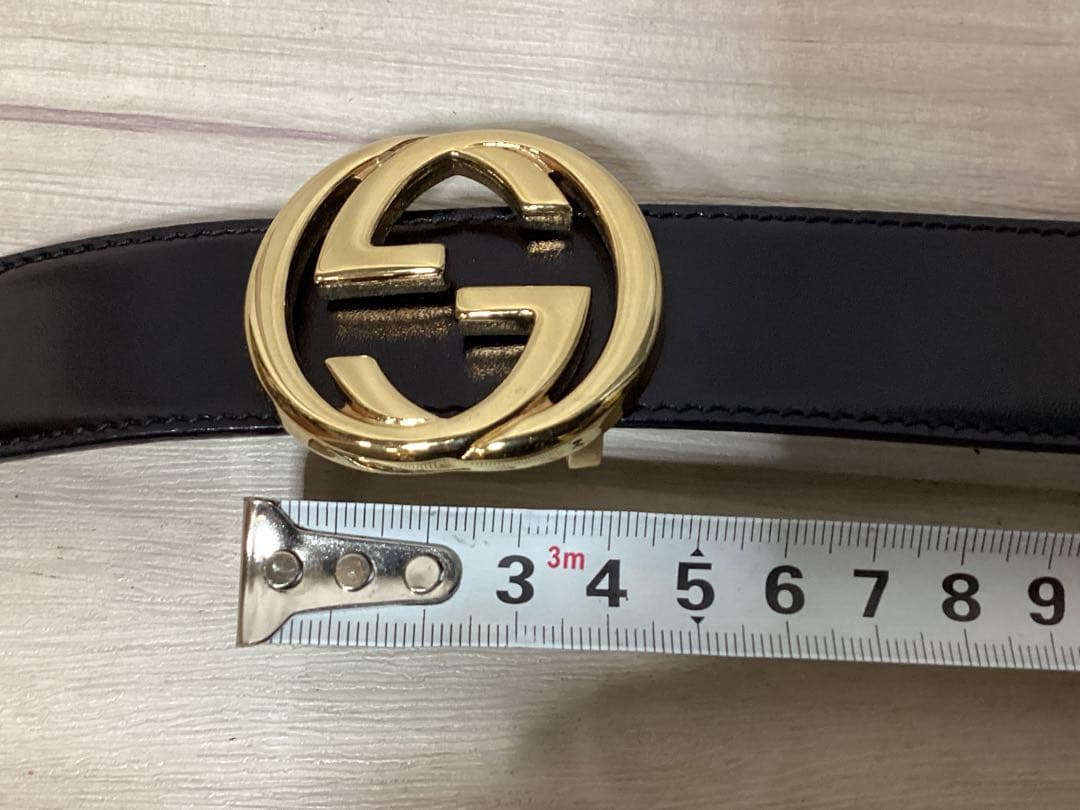 最終値下げ　美品　グッチ　レザーベルト　①