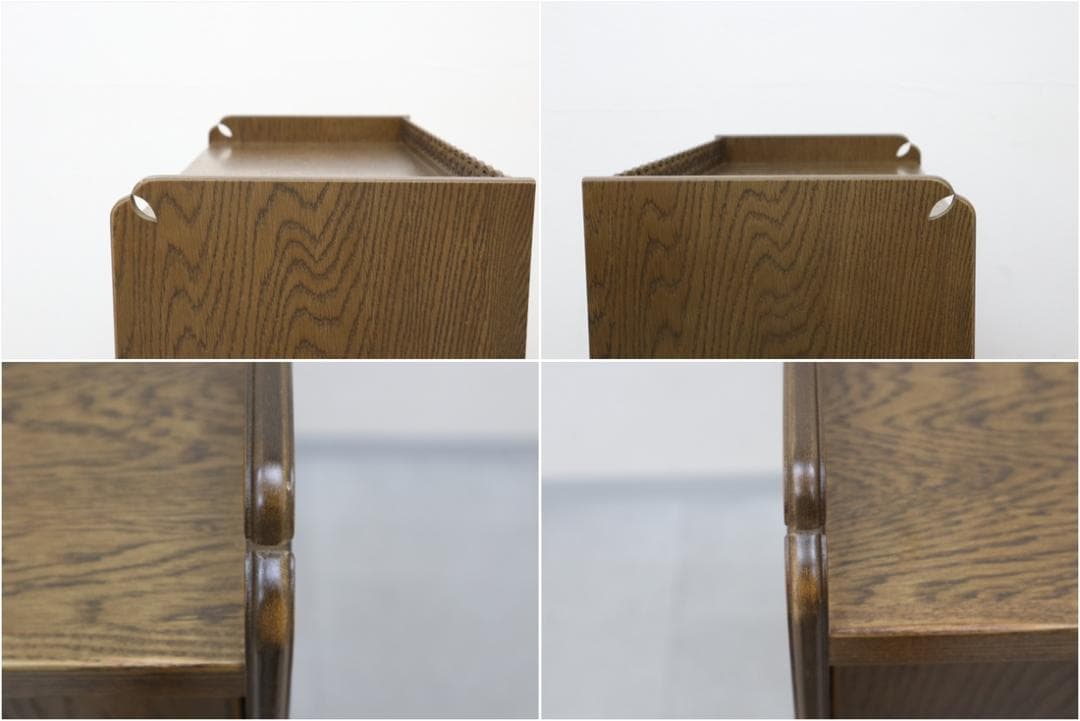 美品 パリの雑貨屋 引き戸 天然木 小物収納 ディスプレイ棚 本収納 飾り棚