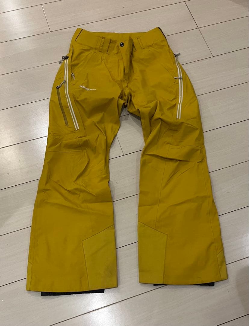 patagonia イエロースノーボードパンツ ゴアテックス