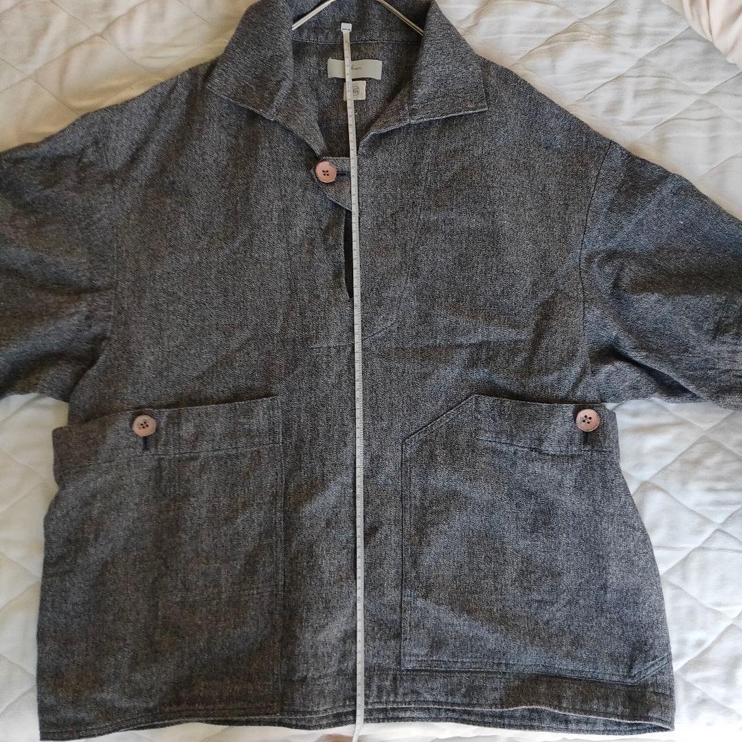 amachi. グレー 五分袖 七分袖 チュニック リネン プルオーバー