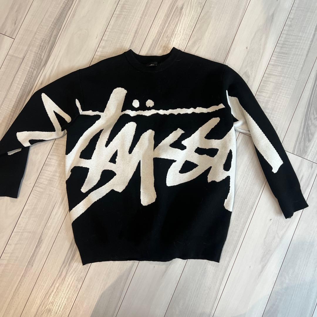 Stussy トレーナー ブラック/ホワイト