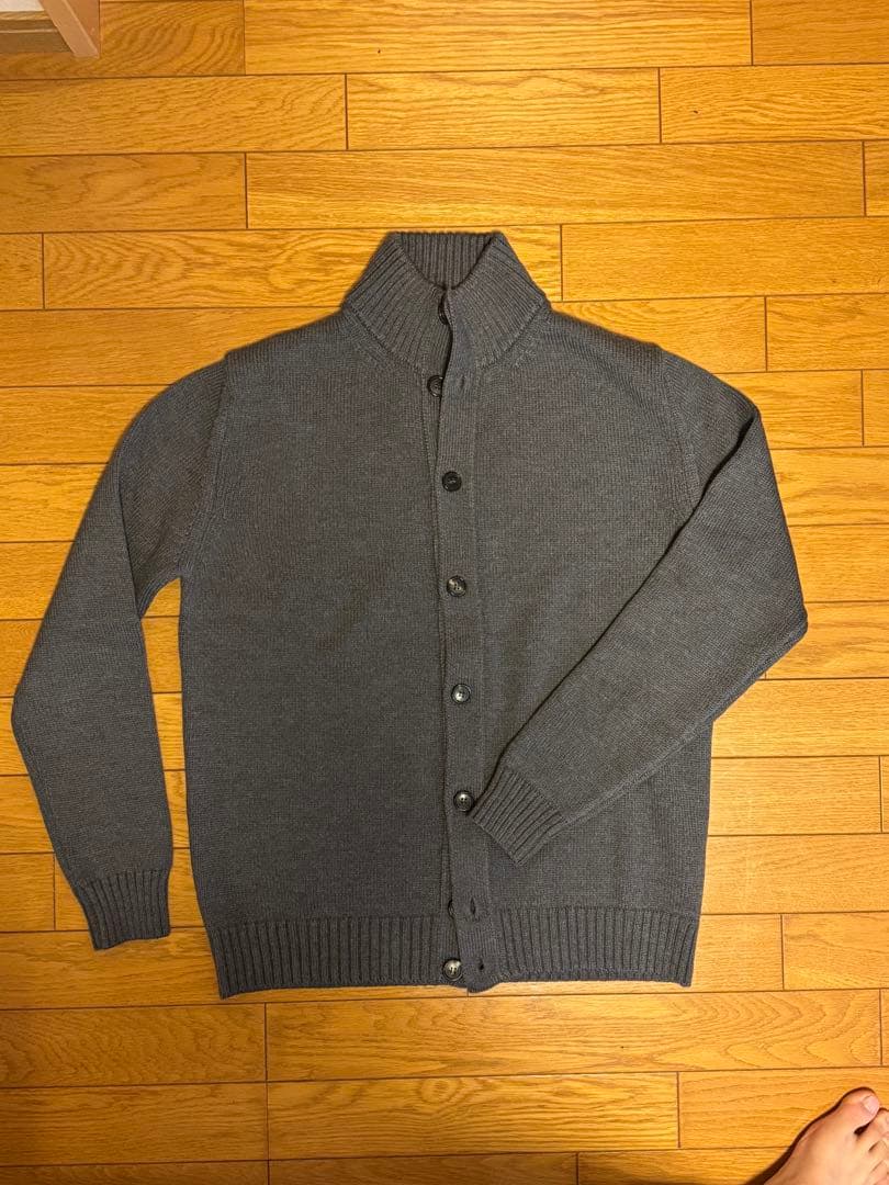 【美品】ARCODIO 5G ドライバーズニット グレー　イタリア製