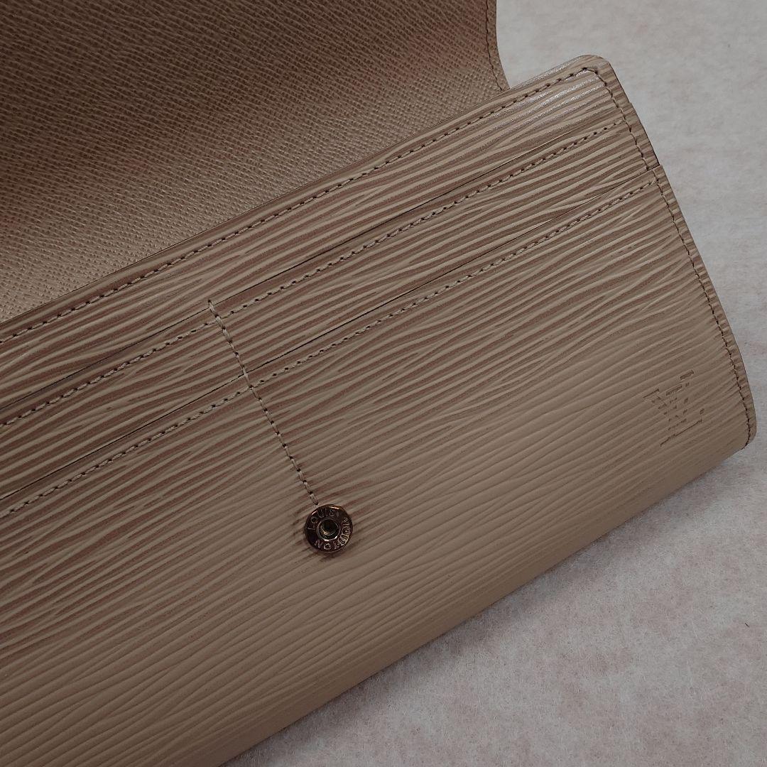 【訳あり格安】ルイ・ヴィトン　エンボス加工レザー ベージュ長財布